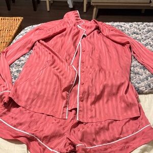 Striped Pink Women's Pajama Set